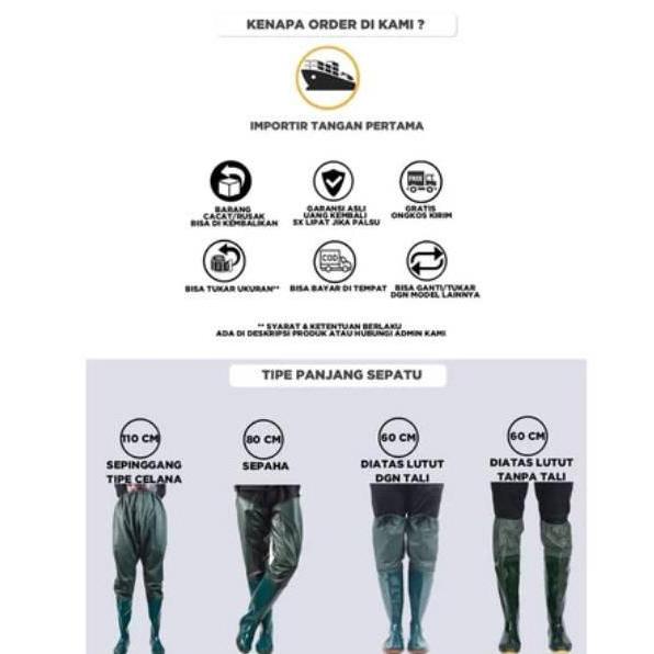 SOLALA Ready StockSepatu Boots Sawah Petani Sepatu boot anti keong sepatu mancing Sepatu anti ular S