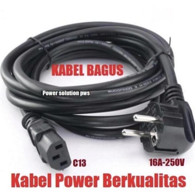 Kabel power Ac cord Eu plug to C13 / C13-EU 1.5mm 3M SNI