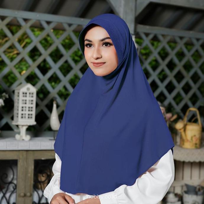 Bnr Nobby - Qisha Bergo Hijab Instant Bahan Jersey Model Pet Bagian Depan Airflow Kerudung Casual Wa