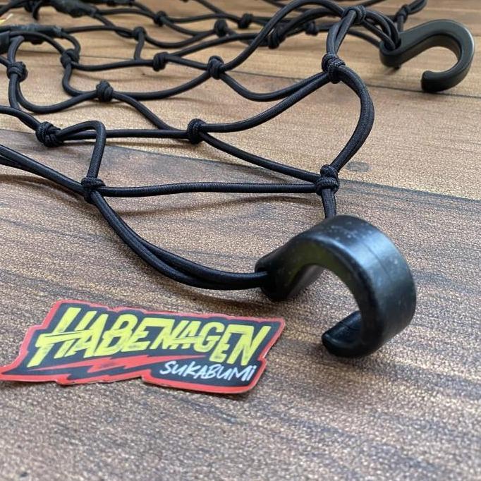 tali jaring pengikat ikat helm barang mantel motor bagasi MK HITAM