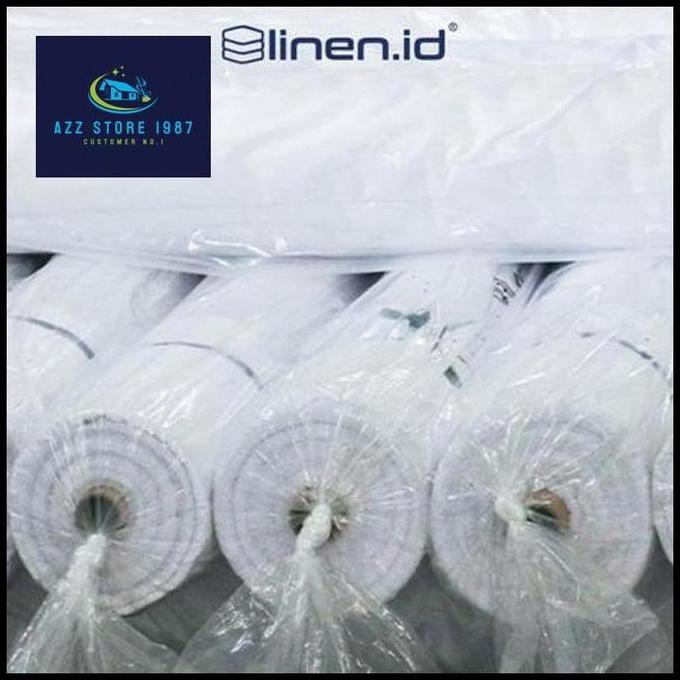 [Bahan Sprei Putih] Kain 100% Cotton Polos 400TC Lebar 300 cm