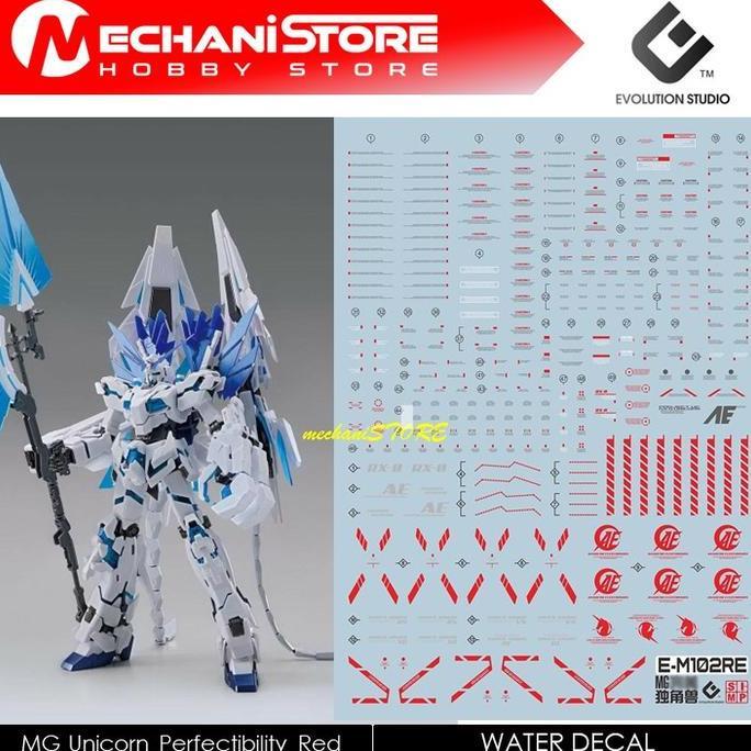 EVO Decal MG - MG102RE Unicorn Gundam Perfectibility (Red)