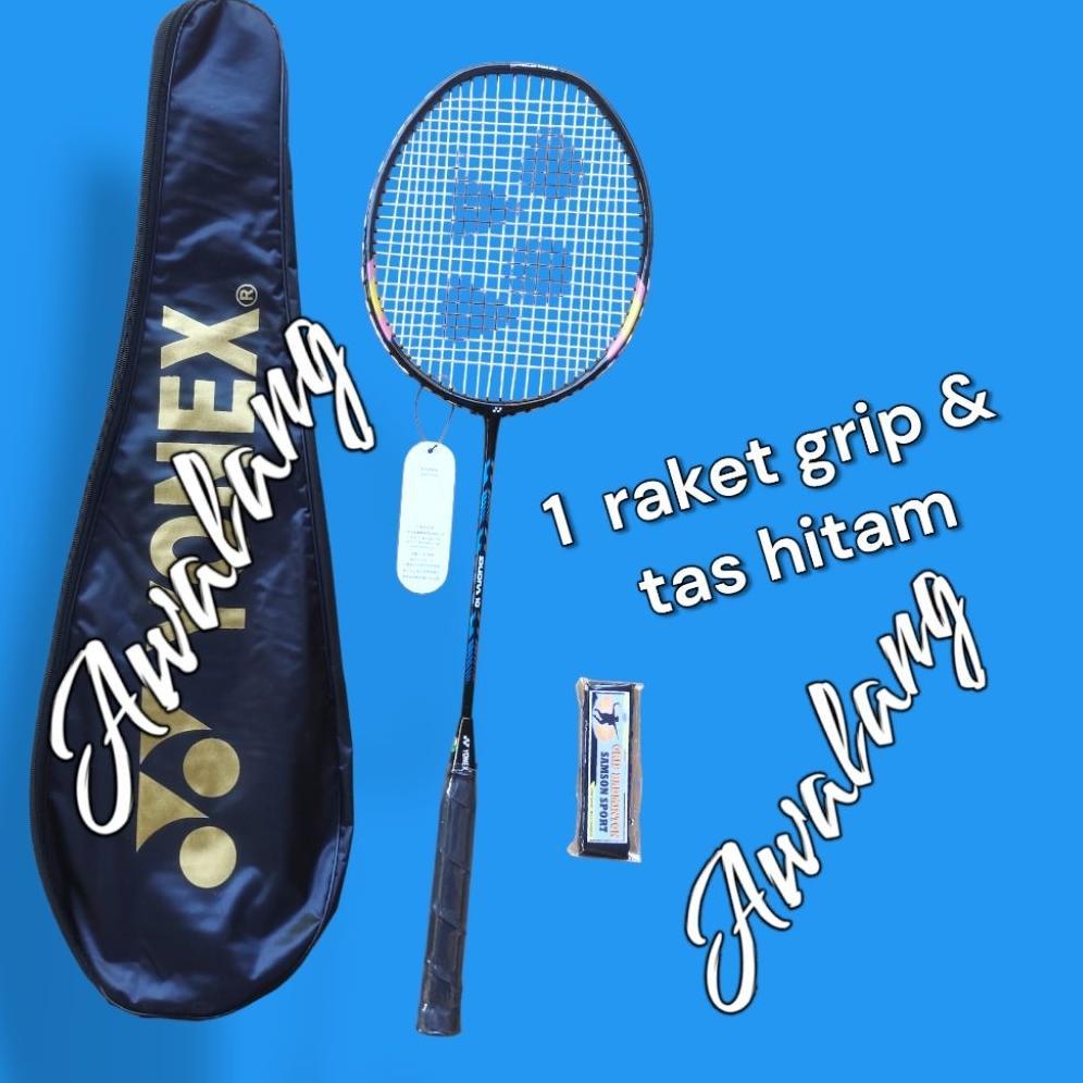 Raket bulutangkis pemula RAKET GRIP & TAS siap pakai raket badminton grosir PBSI