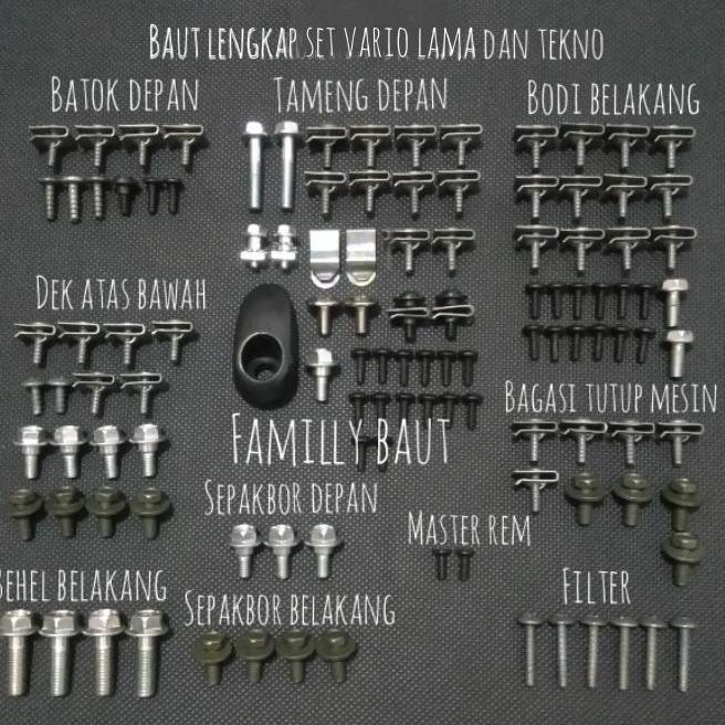 Baut Lengkap Full Body Vario 110Karbu Dan Vario Tekno110 Asli