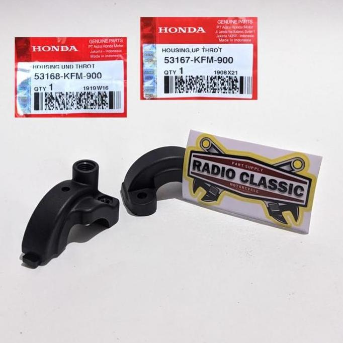 Cangkokan Gas Set Rumah Gas Set Atas Bawah Beat Vario Karisma Kirana Revo Supra X125 Ori Ahm 53167Kf