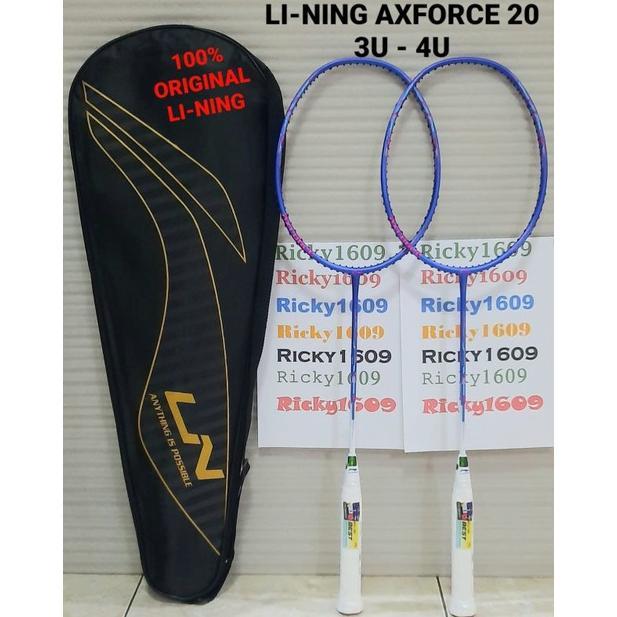 RAKET BADMINON LINING AXFORCE 20 - 3U/4U - BOX WING FRAME - HEAD HEAVY - SONIC BOOM SYSTEM - ORIGINA