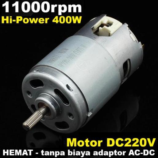 Dinamo High Power 400W Speed 11000rpm 220V-240V DC Motor DIY Mini Grinder Mesin Bor Gerinda