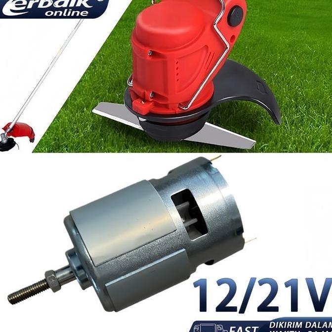 Dinamo DC Motor RS-755 755 12V 21V Mesin Potong Rumput Lawn Mower