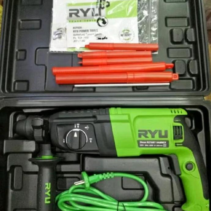 Mesin Bor Beton Rotary Hammer Ryu 26mm Ryu RRH26 (3Fungsi) ready