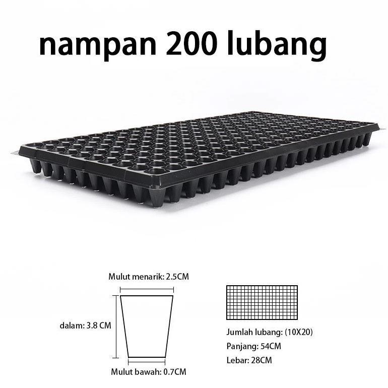 Bisa Cod 10 Pcs Tray Semai / 50 / 72 / 105 / 128 / 200 Lubang Pot Hidroponik Potray Seedling Pot Tra