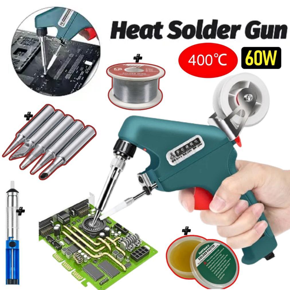 DeBaiLong Solder Listrik Tembak 60 Watt Set Lengkap+Timah+Mata Solder+Pasta+Penyedot 220V - 588