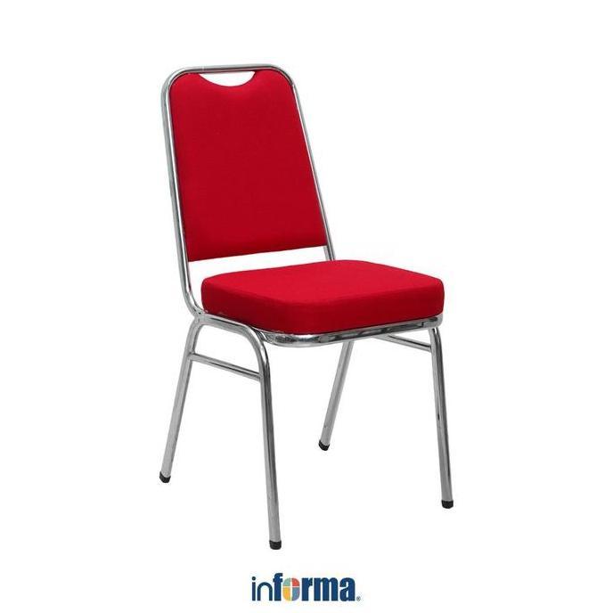 Informa Lion Kursi Banquet Fabric - Merah Kursi Pesta Kursi Susun Tempat Duduk Bangku Acara Perlengk
