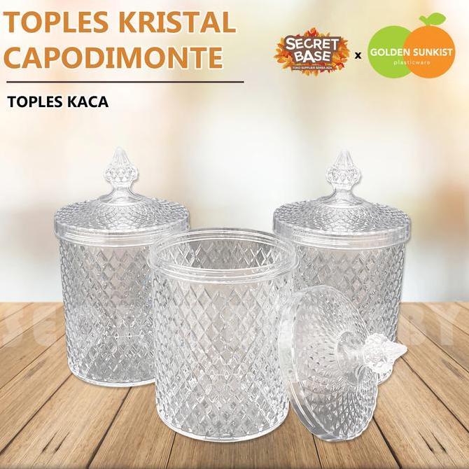 Terjangkau (Isi 6Pcs) Toples Kristal - Toples Lebaran Kue / Toples Plastik Bening