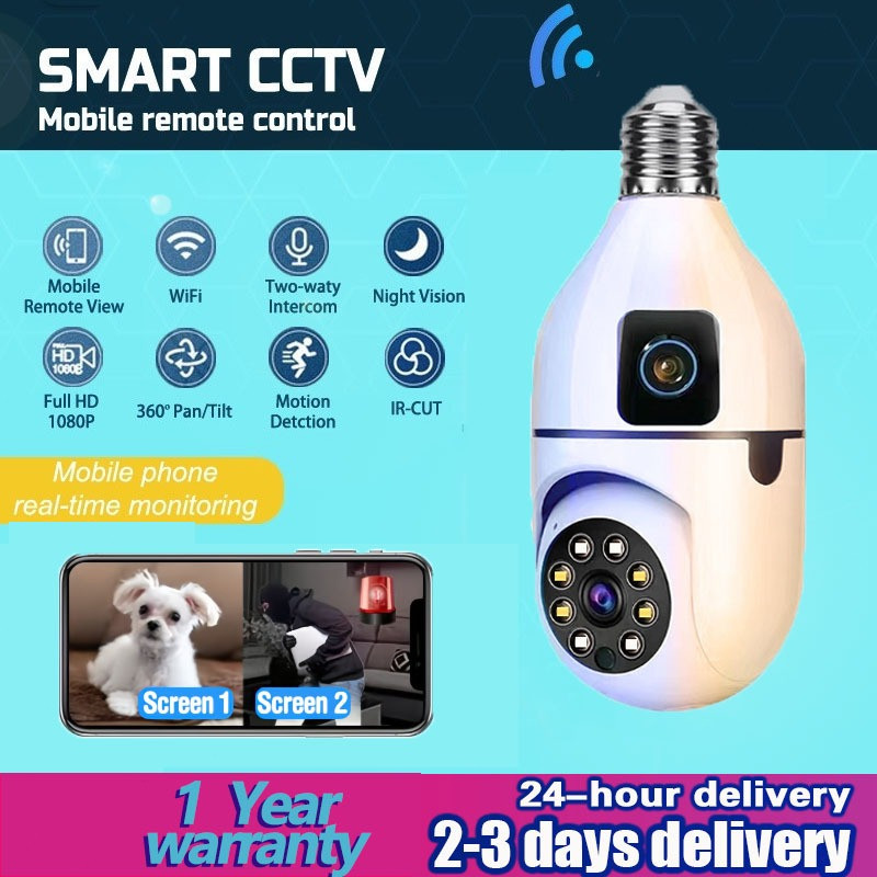 Cctv V380 Pro Kamera Hd 1080P Cctv Wifi Cctv Satu Paket Lengkap  Dual Lens Outdoor Waterproof Night 