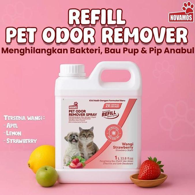 Novamos Lebih Hemat Refill Odor Remover 1L Kualitas Premium