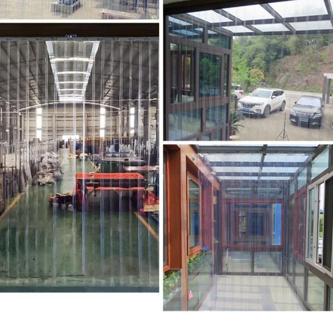 Miliki 2M Tirai Plastik Pvc Tirai Plastik Bening Tirai Plastik Outdoor Gulung Pvc Strip Curtain Univ