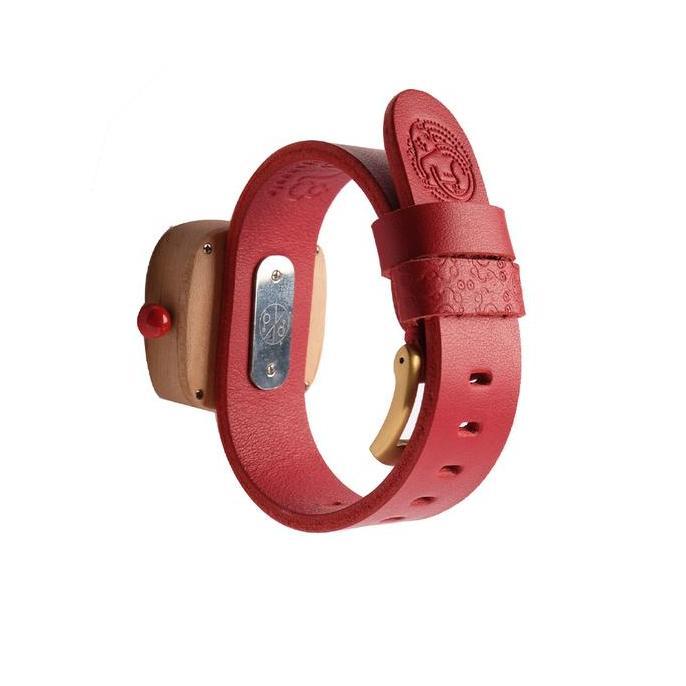 PALA Mini Kucing Merah PALA Nusantara Jam Tangan Kayu Unisex