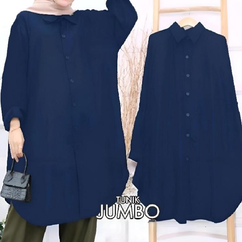 new new product  tunik polos wanita // tunik polos jumbo katun ld 125