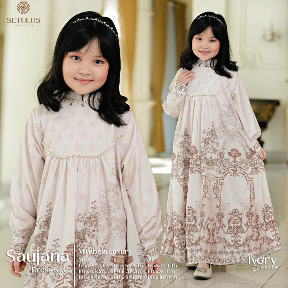 Saujana Luxury Set Family Lebaran 2026 Terbaru Baju Couple Keluarga Sarimbit Keluarga Baju Lebaran