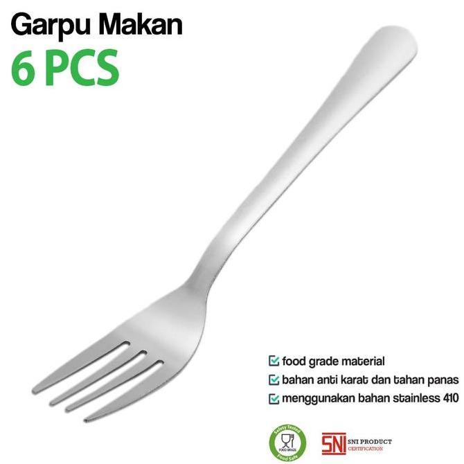 Sedia Komodo Garpu Makan Stainless Glowsy 6 Pcs | Original 100%