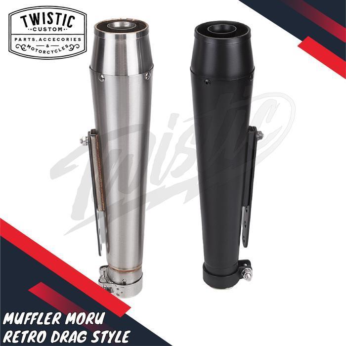 (Promo) Knalpot Muffler Silencer Slip On Moru Motor Royal Enfield W175 W250 Sr400 Harley Triumph Uni