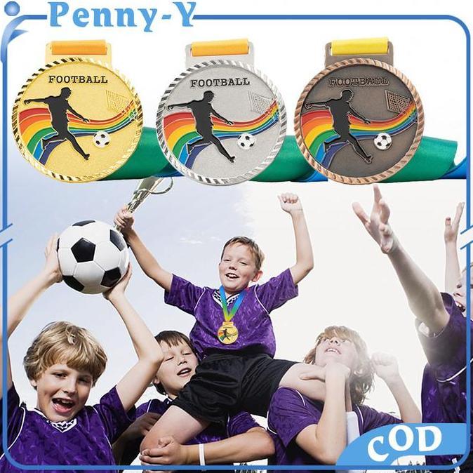LOLY Medali Penghargaan Medali Kejuaraan Medali Juara 123 Sepak Bola Medali Logam Sepak Bola Emas Pe