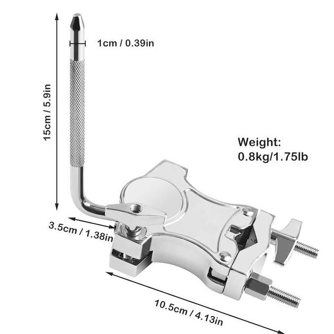 WOVLO Clamp Drum Aksesoris Drum Tom Holder Kit Bracket Tom Drum / Drum Support Kit Bracket Tom Drum