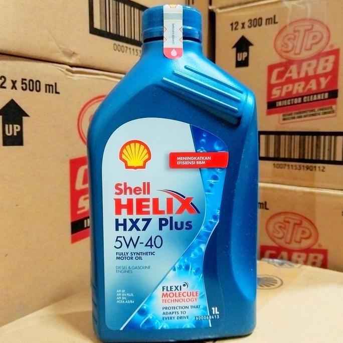 NEW OLI MESIN MOBIL SHELL HELIX HX7 1 LITER
