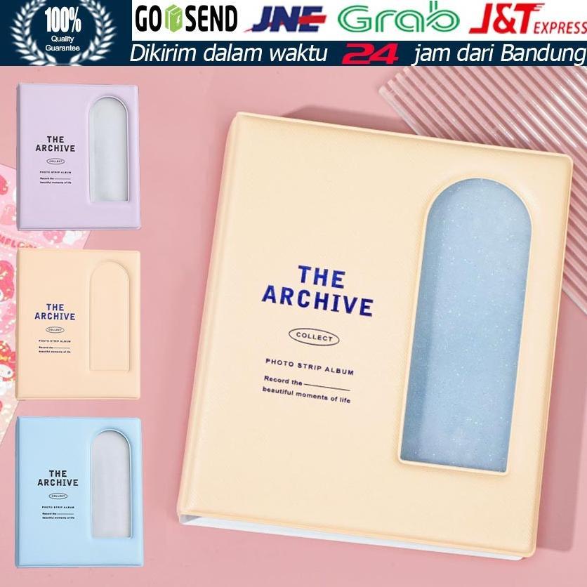 TERBARU Buku Album Fotostrip Retro 4 Grid / Album Foto Polaroid & Instax Mini Ukuran Postcard Desain