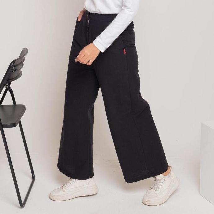 [Dauky]Celana Panjang Kulot Casual Wanita Palazo Linen Highwaits Pasti Promo