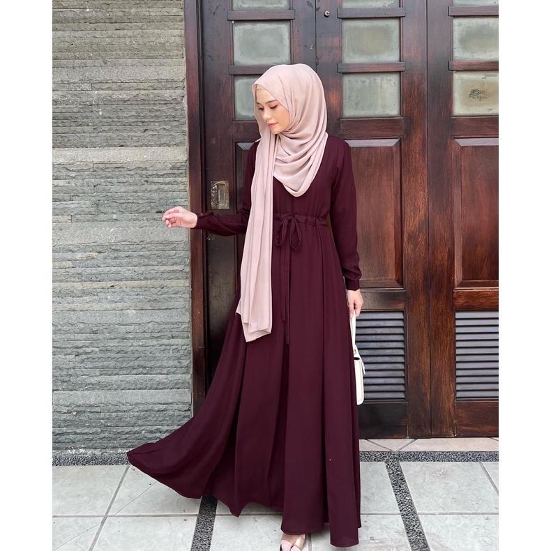 Promo Terbaru Elmiza - Rahayu Dress Bahan Premium Wollycrepe Dress Wanita Remaja Terbaru Elegan