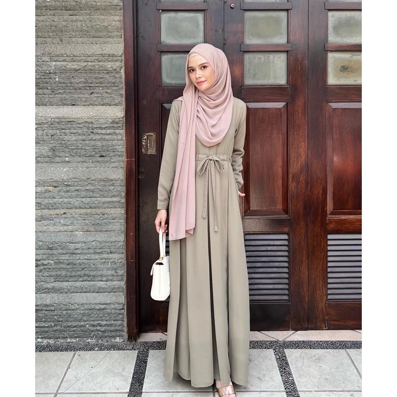 HOT PRODUCT Elmiza - Rahayu Dress Bahan Premium Wollycrepe Dress Wanita Remaja Terbaru Elegan