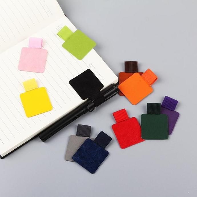 LOLY 4pcs Leather Clip Pen Holder Kulit Asli Traveler Notebook Pen Holder Dengan Lengket