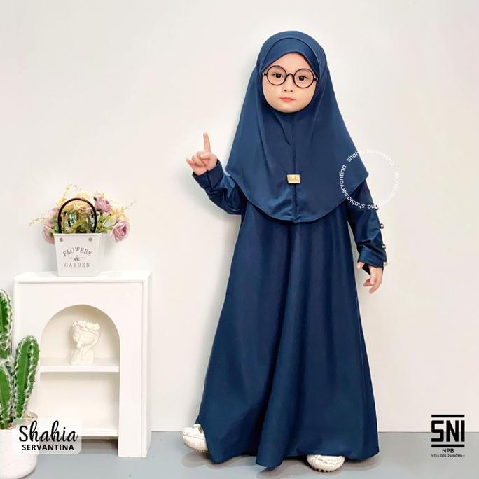 Shahia Servantina - Kyara Gamis Abaya Anak Perempuan Set Jilbab Baju Syari