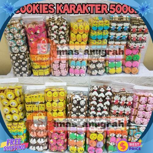 Cookies Karakter 500Gr/ Kukis Karakter/ Kue Lebaran / Cookies Murah Diskon 50%