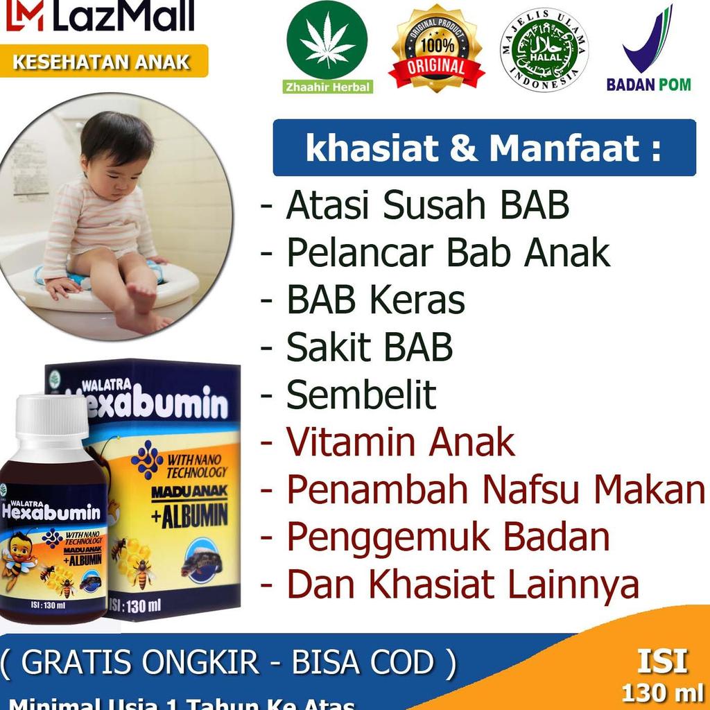 Obat Pelancar Bab Anak 1 2 3 Tahun Susah Bab Keras Sembelit Bayi Sulit Bab Nyeri Hexabumin Madu Asli