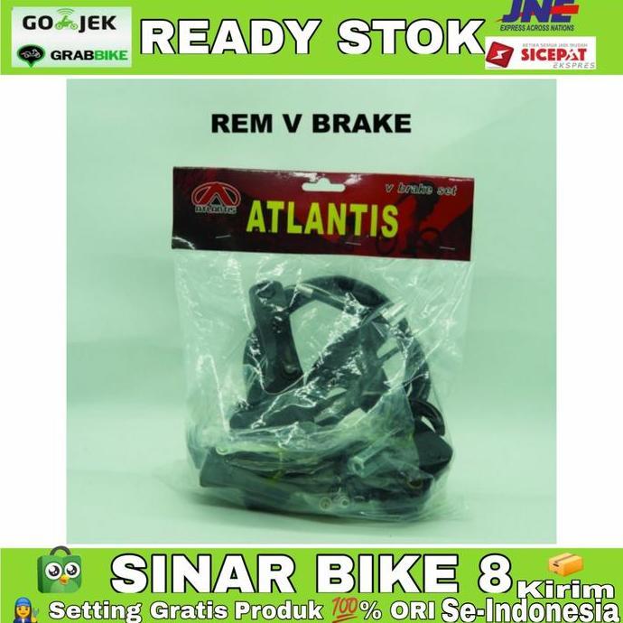 Handle Rem Sepeda V-Brake Atlantis Semi Alloy Hitam