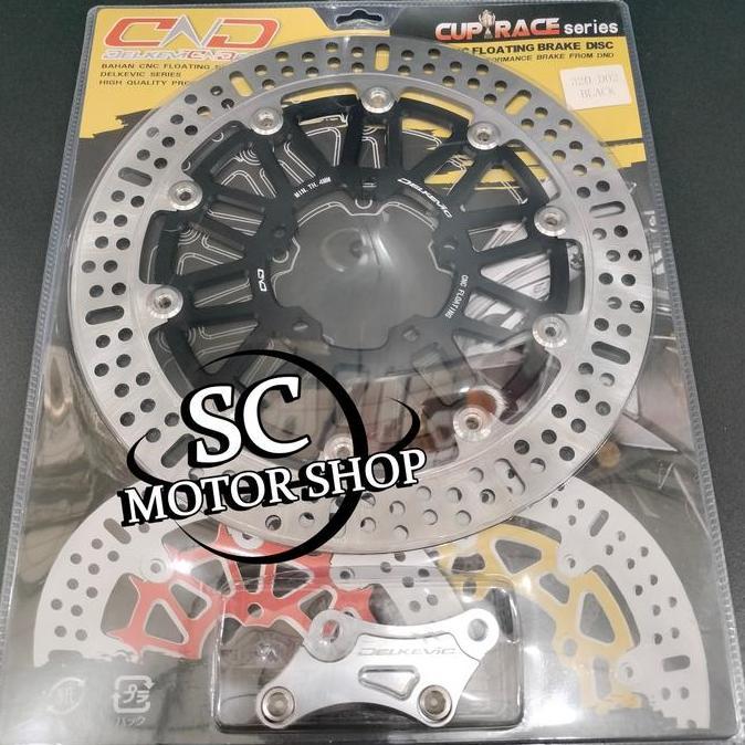 Promo Piringan cakram depan DELKEVIC + breket cnc vixion old - vixion nvl Diskon