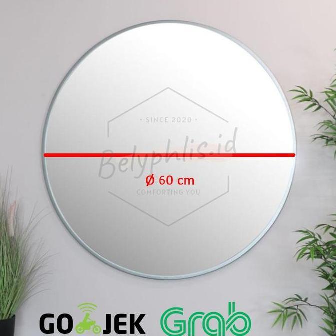 Cermin Bulat 60 Cm | Cermin Kamar Mandi | Cermin Rias | Cermin Dinding