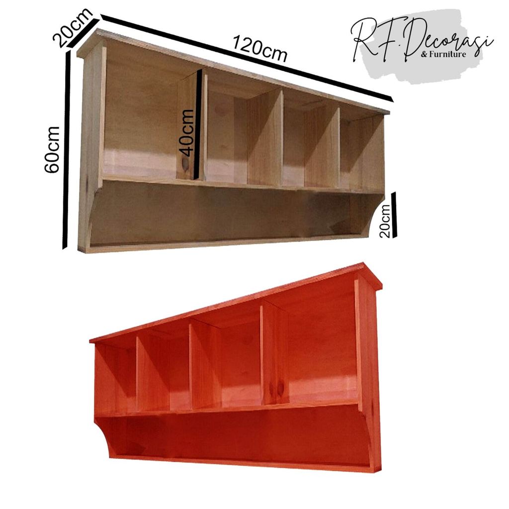 Rak Dapur Rak Dinding Rak Gantung 120X60 Cm Jumbo Rak Sayur Rak Piring Lemari Gantung Lemari Dapur