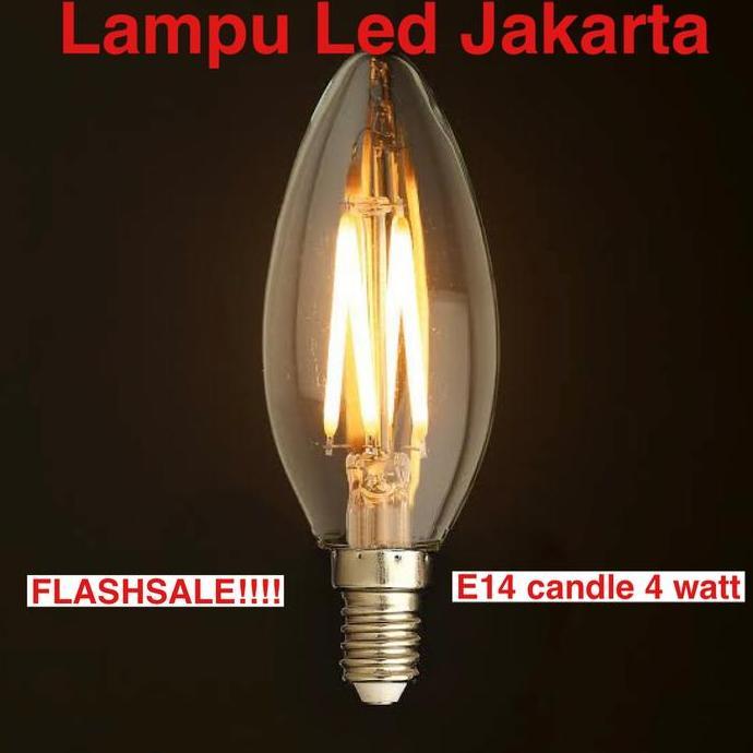 Lampu Led filamen e14. Lampu candle e14 4watt original