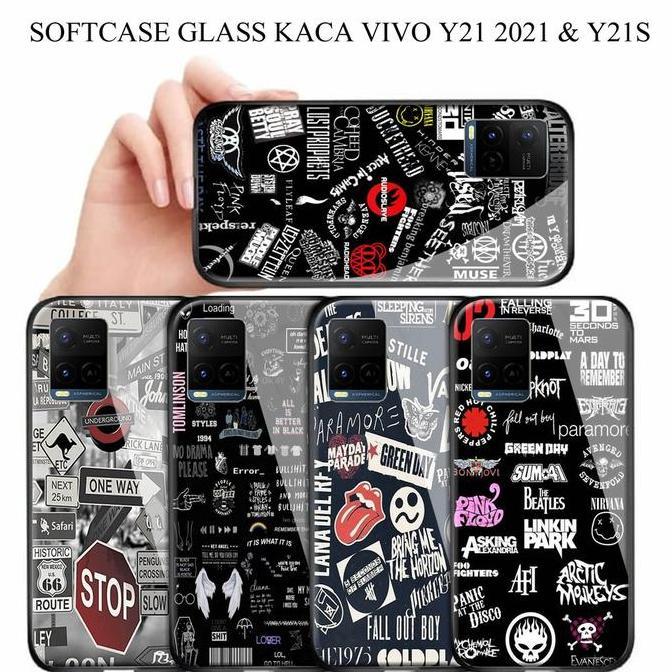 Softcase Glass Kaca VIVO Y21 Y21s 2021 - Casing Handphone VIVO Y21