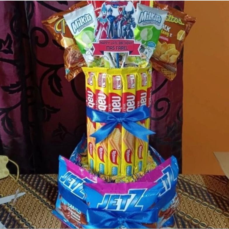 Snack Tower Ulang Tahun Snack Tar Kue Hadiah Wisuda