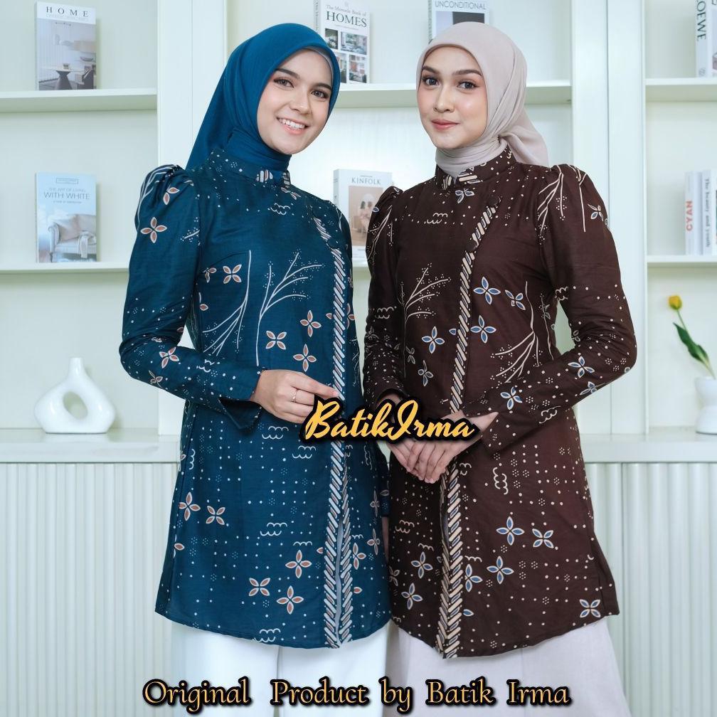 Unik Atasaan Batik Modern Baju Model Janggan Lengan Panjang Tunik Cendana By Batik Irma