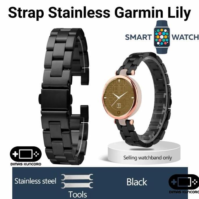 Strap Stainless Garmin Lily 1 tali jam tangan steel smartwatch