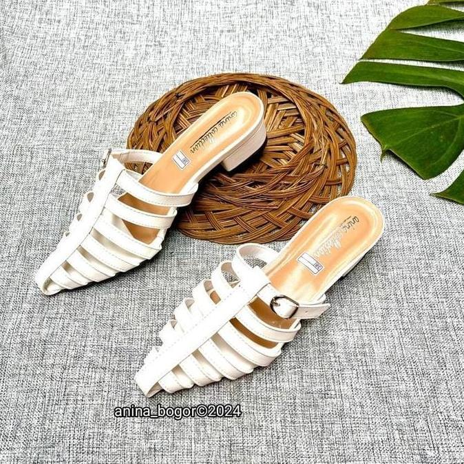 DF144 - Sandal selop bapau kronjo wanita /sandal heel wanita 3cm/sandal selop kronjo Karet Pesta Kar