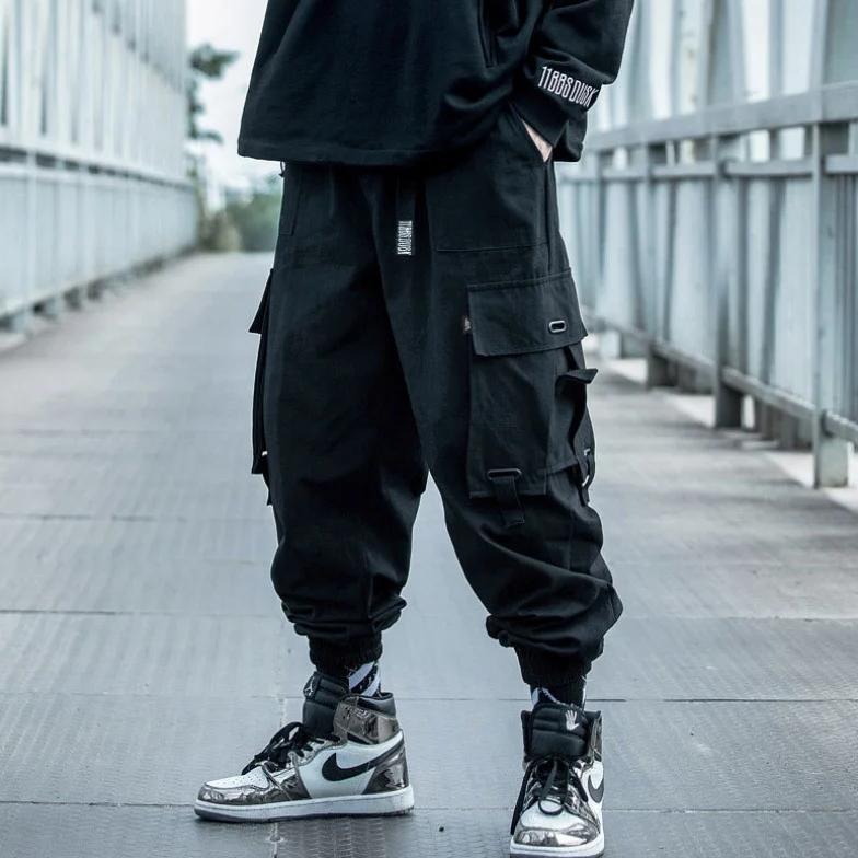 Outdoor Tactical Function Multi-pocket Cargo Pants Man Clothing Y2K High Street Punk Techwear Style 