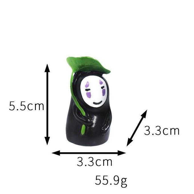 GHURDI Dekorasi Meja Anime No Face Pajangan Lucu untuk Koleksi & Kado Ulang Tahun
