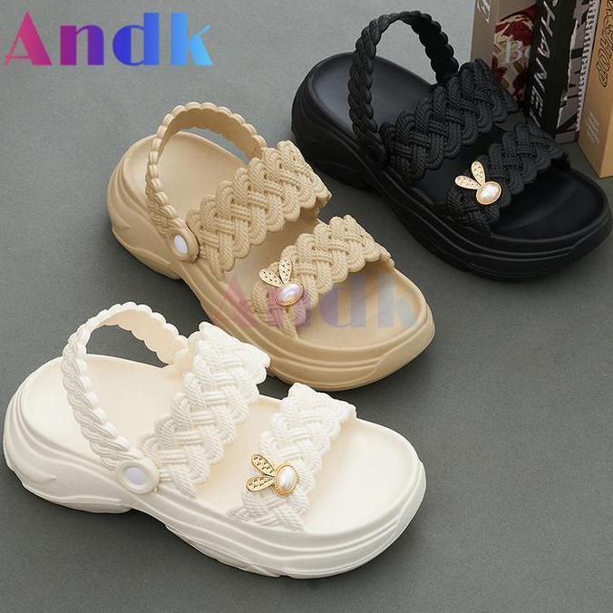 DF316 >> Sandal Wanita Terbaru Sandal Wanita Terbaru Sandal Wedges EVA Elastis Korea Sepatu Wanita s