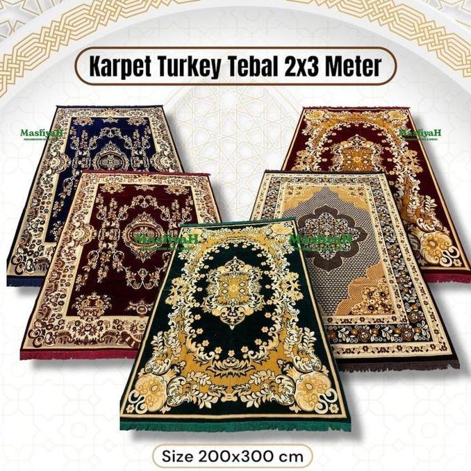 OISHION KARPET TURKI 2x3m KARPET TURKEY PERMADANI KHAS TURKEY ALAS LANTAI TURKEY PERMADANI TURKI DEK